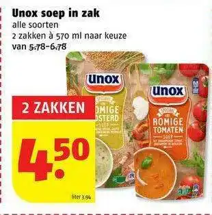 Poiesz Unox soep in zak 570 ml aanbieding