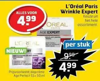 Trekpleister L'Oréal Paris Wrinkle Expert aanbieding