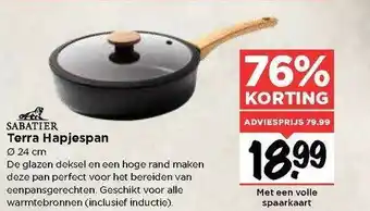 Vomar Voordeelmarkt Sabatier Terra Hapjespan 76% Korting aanbieding