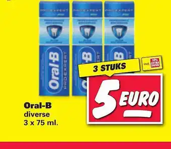 Nettorama Oral-B 3x75 ml aanbieding