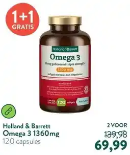 Holland & Barrett Omega 3 1360mg aanbieding