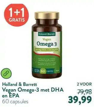 Holland & Barrett Vegan Omega-3 met DHA en EPA aanbieding