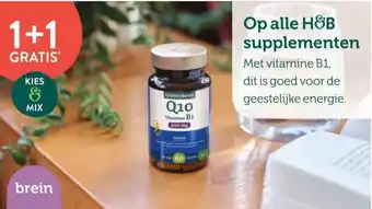 Holland & Barrett 1+1 GRATIS Op alle H&B supplementen aanbieding