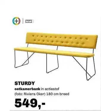 Trendhopper Sturdy Eetkamerbank 180 cm aanbieding