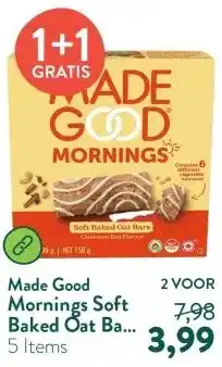 Holland & Barrett Mornings Soft Baked Oat Bar Cinnamon Bun - 5x30g aanbieding