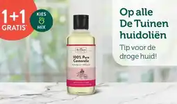 Holland & Barrett 1+1 GRATIS Op alle De Tuinen huidoliën aanbieding