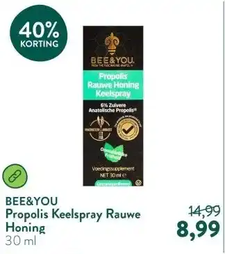 Holland & Barrett Propolis Keelspray Rauwe Honing aanbieding