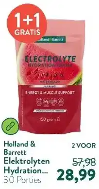 Holland & Barrett Elektrolyten Hydration Drink Watermeloen – 30 porties aanbieding