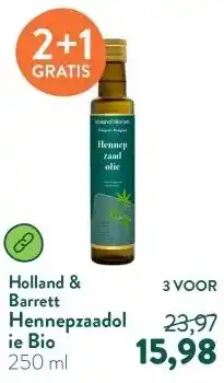 Holland & Barrett Hennepzaadolie Bio aanbieding