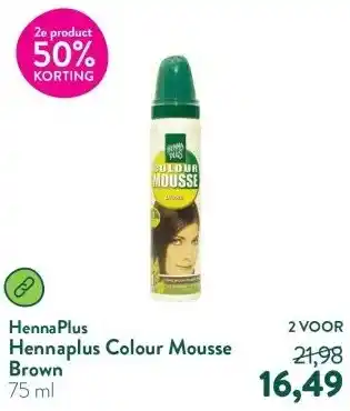 Holland & Barrett Hennaplus Colour Mousse Brown aanbieding