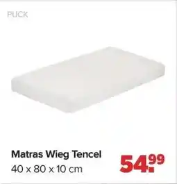 Baby-Dump Matras Wieg Tencel 40 x 80 x 10 cm aanbieding