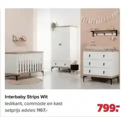 Baby-Dump Interbaby Strips Wit aanbieding