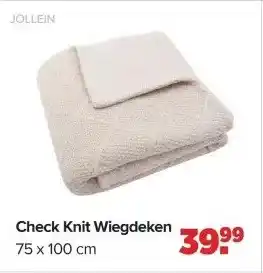 Baby-Dump Check Knit Wiegdeken aanbieding