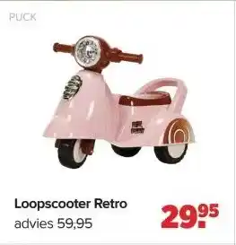 Baby-Dump Loopscooter Retro aanbieding