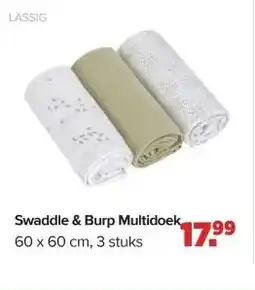 Baby-Dump Swaddle & Burp Multidoek aanbieding