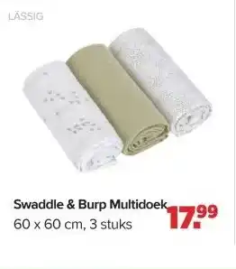 Baby-Dump Swaddle & Burp Multidoek aanbieding