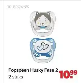 Baby-Dump Fopspeen Husky Fase 2 aanbieding