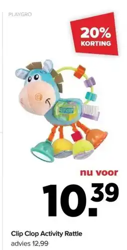 Baby-Dump Clip Clop Activity Rattle aanbieding