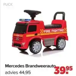 Baby-Dump Mercedes Brandweerauto aanbieding