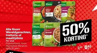 Coop Alle Knorr Wereldgerechten, trattoria of maaltijdmix aanbieding