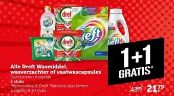 Coop Alle Dreft Wasmiddel, wasverzachter of vaatwascapsules aanbieding