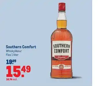 Makro Southern comfort whiskylikeur 1 liter aanbieding