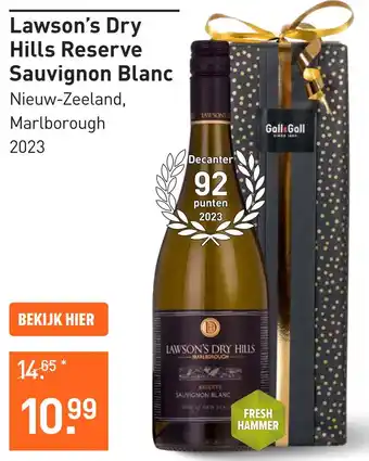 Gall & Gall Lawson's Dry Hills Reserve Sauvignon Blanc 75CL Wijn aanbieding