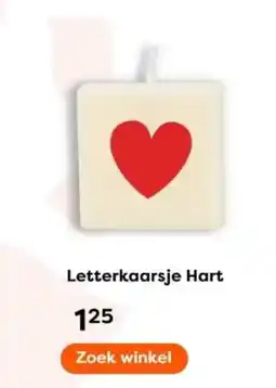 The Read Shop Letterkaarsje Hart aanbieding