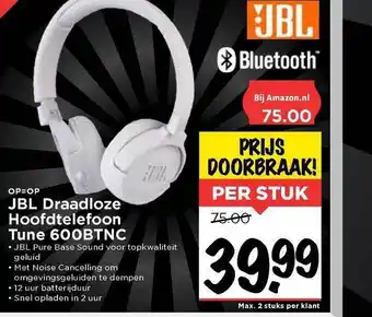 Vomar Voordeelmarkt JBL Draadloze Hoofdtelefoon Tune 600BTNC aanbieding