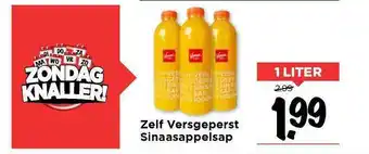 Vomar Voordeelmarkt Zelf Versgeperst Sinaasappelsap 1 liter aanbieding