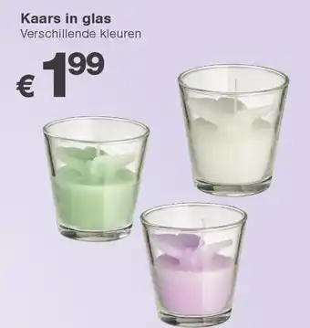 Kik Kaars in glas aanbieding