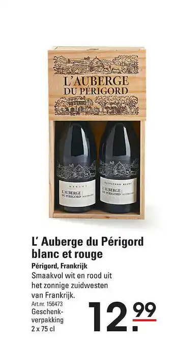 De Kweker L' Auberge Du Périgord Blanc Et Rouge Périgord, Frankrijk aanbieding