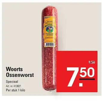 De Kweker Woorst Ossenworst Speciaal aanbieding