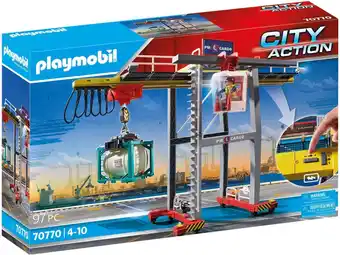 Bol.com PLAYMOBIL City Action Cargo Portaalkraan met containers - 70770 aanbieding