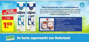 Poiesz Alpro not m*lk vol of halfvol 1 liter aanbieding