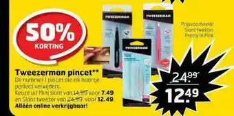 Trekpleister Tweezerman Pincet 50% Korting aanbieding