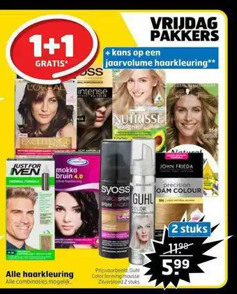 Trekpleister Alle Haarkleuring 1+1 Gratis aanbieding