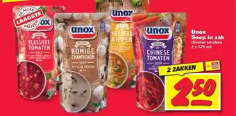 Nettorama Unox Soep In Zak 2x570 ml aanbieding