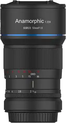 Amazon SIRUI 50mm F1.8 1.33X APS-C Anamorphic Lens for E Mount, Blue Flare aanbieding