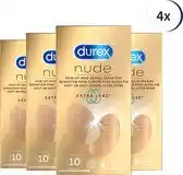 Bol.com Durex Nude Extra Lube 10st x 4 aanbieding