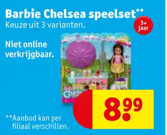 Kruidvat Barbie Chelsea speelset aanbieding