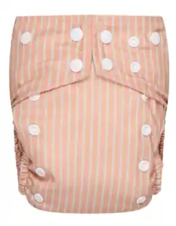 De Online Drogist Bumbuns Easy Herbruikbare Luier Stripes Apricot Drukknopen aanbieding