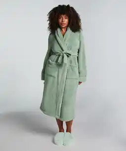 Hunkemoller Hunkemöller Badjas Fleece Groen aanbieding