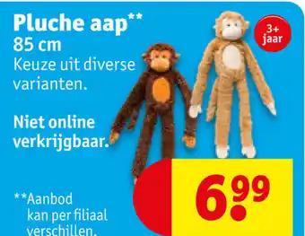 Kruidvat Pluche aap 85cm aanbieding