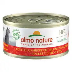 Zooplus 5+1 gratis! Almo Nature Cat HFC 6 x 70g - HFC Natural Kip & Garnalen aanbieding