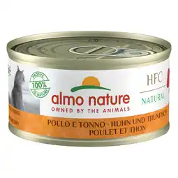 Zooplus 5+1 gratis! Almo Nature Cat HFC 6 x 70g - Kip & Tonijn aanbieding