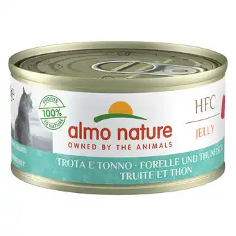 Zooplus 5+1 gratis! Almo Nature Cat HFC 6 x 70g - HFC Forel & Tonijn in Gelei aanbieding