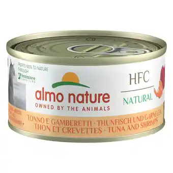 Zooplus 5+1 gratis! Almo Nature Cat HFC 6 x 70g - HFC Natural Tonijn & Garnalen aanbieding