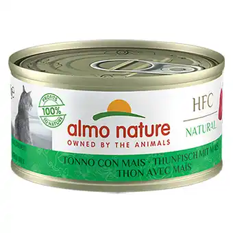 Zooplus 5+1 gratis! Almo Nature Cat HFC 6 x 70g - HFC Natural Tonijn met Mais aanbieding