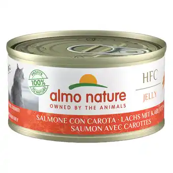 Zooplus 5+1 gratis! Almo Nature Cat HFC 6 x 70g - HFC zalm met wortels in gelei aanbieding